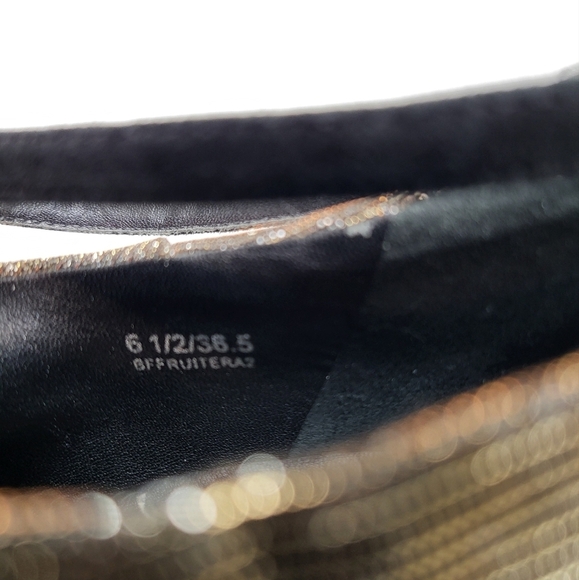 B Brian Atwood Fruitera ankle booties sparkly fabric ankle strap size 6.5 - Picture 10 of 12